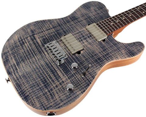 Suhr Select Modern T Mahogany Guitar, Trans Blue Denim Slate
