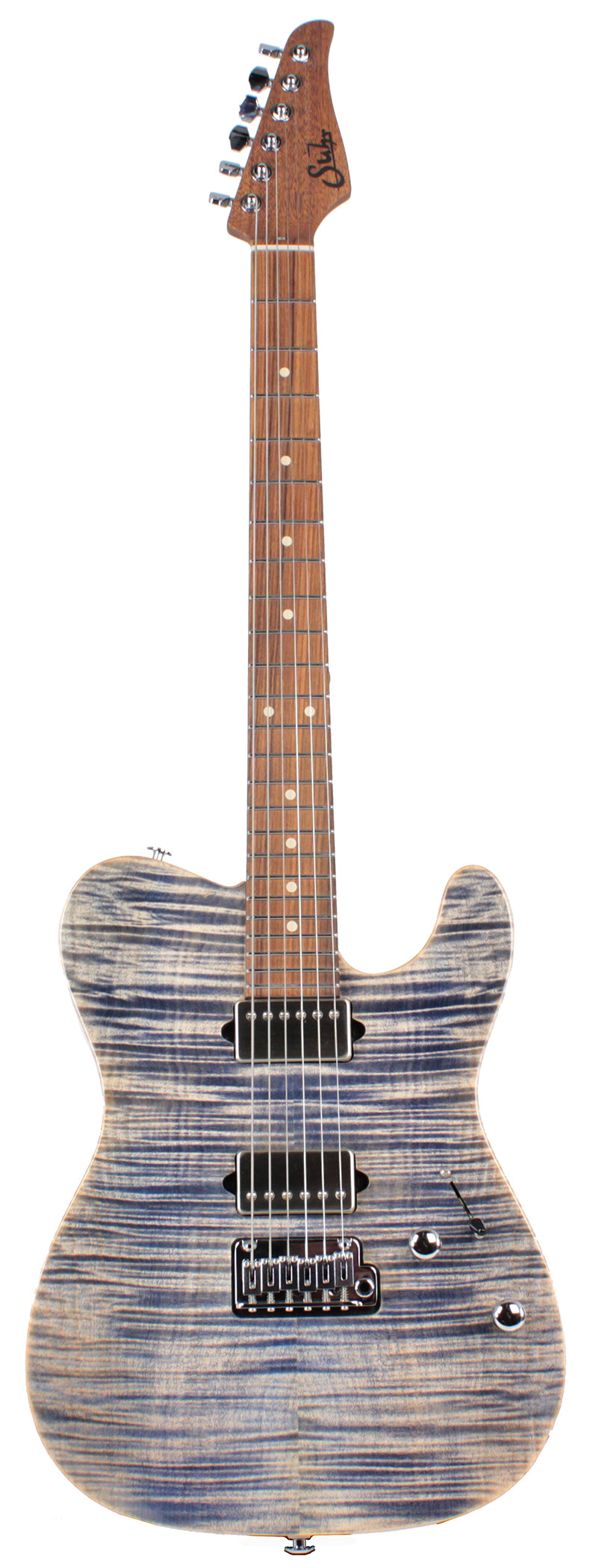 Suhr Modern T Select Guitar, Trans Blue Denim Slate | Humbucker Music