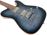 Suhr Modern T Select Guitar, Faded Trans Whale Blue Burst