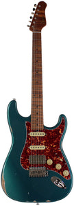 Suhr Select Classic S Antique HSS Guitar, Roasted Flamed Neck, Ocean Turquoise Metallic, Maple