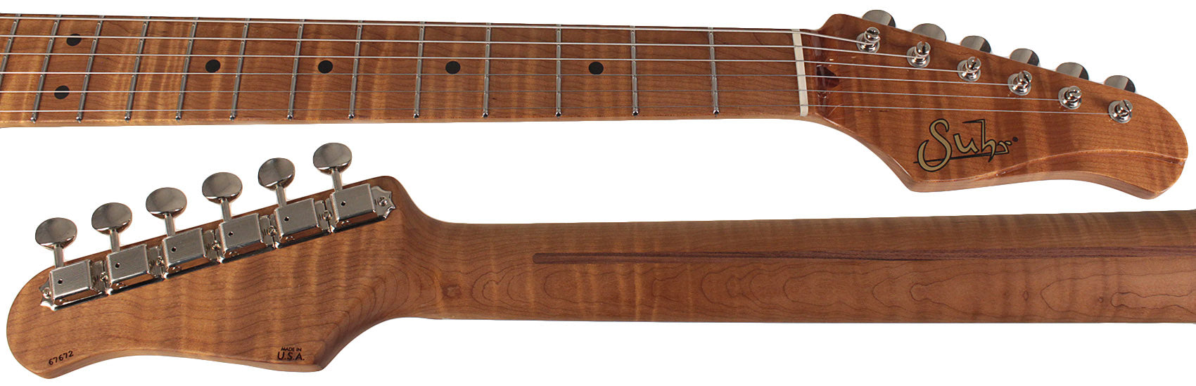 Suhr Select Classic S Antique HSS Guitar, Roasted Flamed Neck