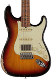 Suhr Select Classic S Antique HSS Guitar, Roasted Flamed Neck, 3 Tone Burst, Maple