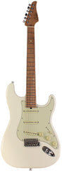 Suhr Select Classic S Guitar, Roasted Flamed Neck, Olympic White, Maple