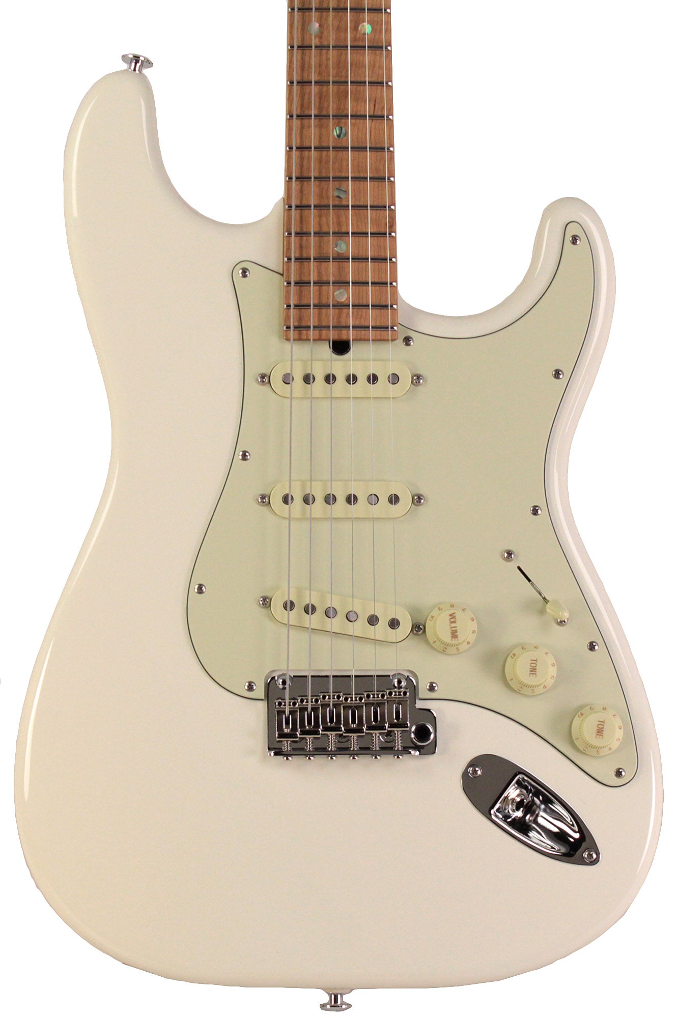 Suhr Select Classic S Guitar, Roasted Flamed Neck, Olympic Suhr Select Classic S Guitar, Roasted Flamed Neck, Olympic