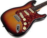 Suhr Select Classic S Guitar, Roasted Flamed Neck, 3-Tone Burst, Rosewood