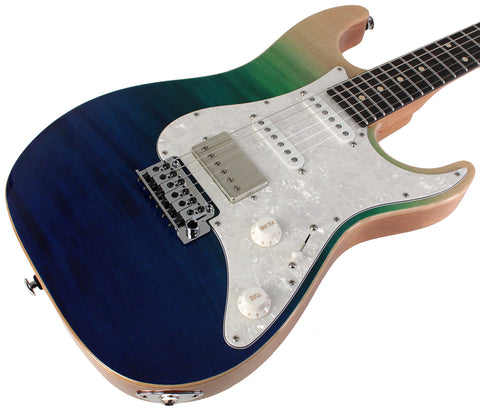 Suhr Select Standard Plus Mahogany Guitar, Aqua Blue Gradient