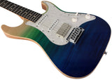 Suhr Select Standard Plus Mahogany Guitar, Aqua Blue Gradient