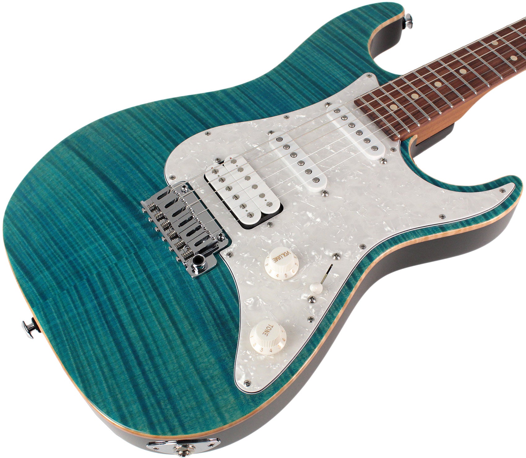Suhr Standard Plus Guitar, Bahama Blue, Pau Ferro | Humbucker Music