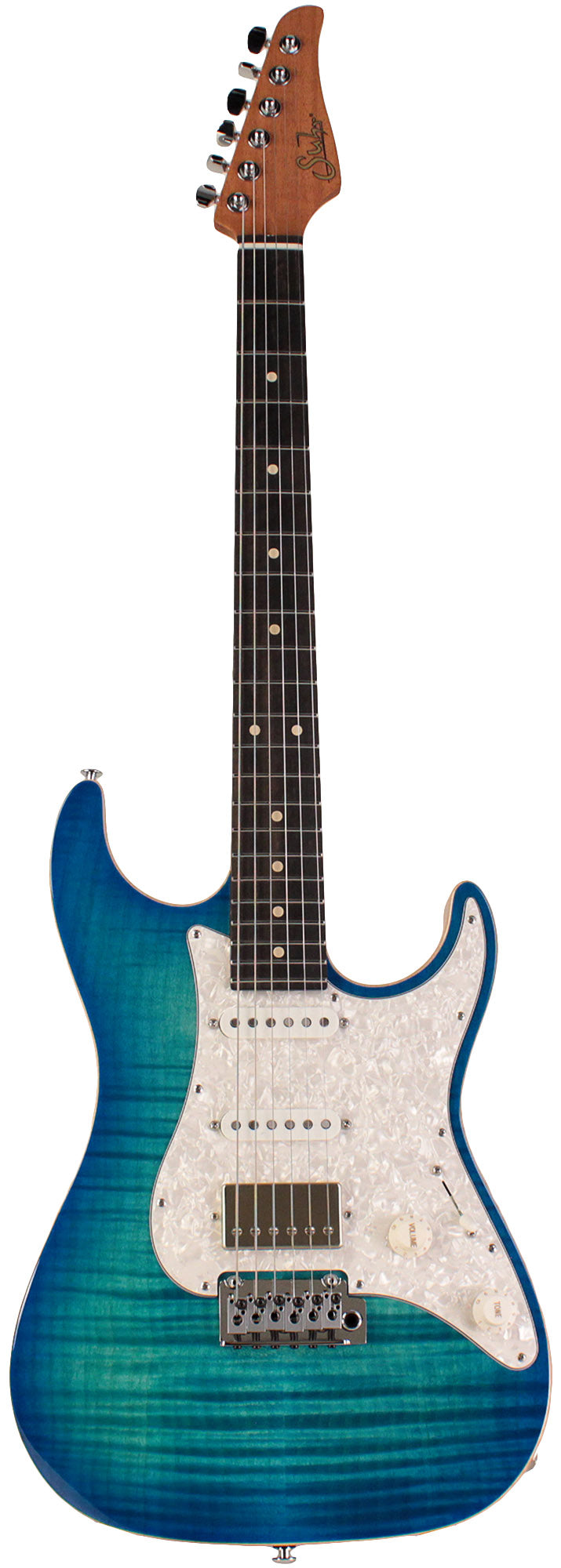Suhr Standard Plus Guitar, Bahama Blue, Roasted Maple