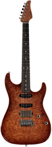 Suhr Select Standard Mahogany Guitar, Burl Natural Burst