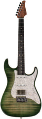 Suhr Select Standard Plus Mahogany Guitar, Faded Trans Green Burst