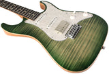 Suhr Select Standard Plus Mahogany Guitar, Faded Trans Green Burst