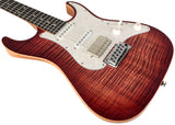 Suhr Select Standard Plus Mahogany Guitar, Trans Wine Red Burst