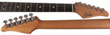 Suhr Select Standard Plus Mahogany Guitar, Burl Maple, Trans Blue Denim Slate