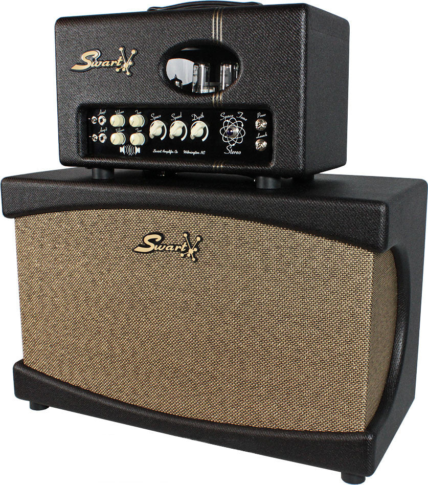 Swart Space Tone Stereo Head, 2x12 Stereo Cab Set Humbucker Music