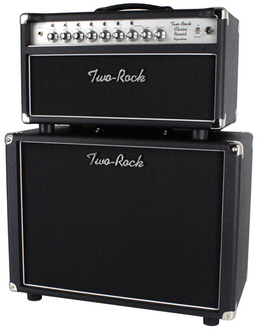 Two-Rock Classic Reverb Signature 50 Tube Rectified Head, Silverface, 1x12 Cab, Black
