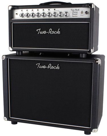 Two-Rock Classic Reverb Signature 50 Tube Rectified Head, Silverface, 1x12 Cab, Black