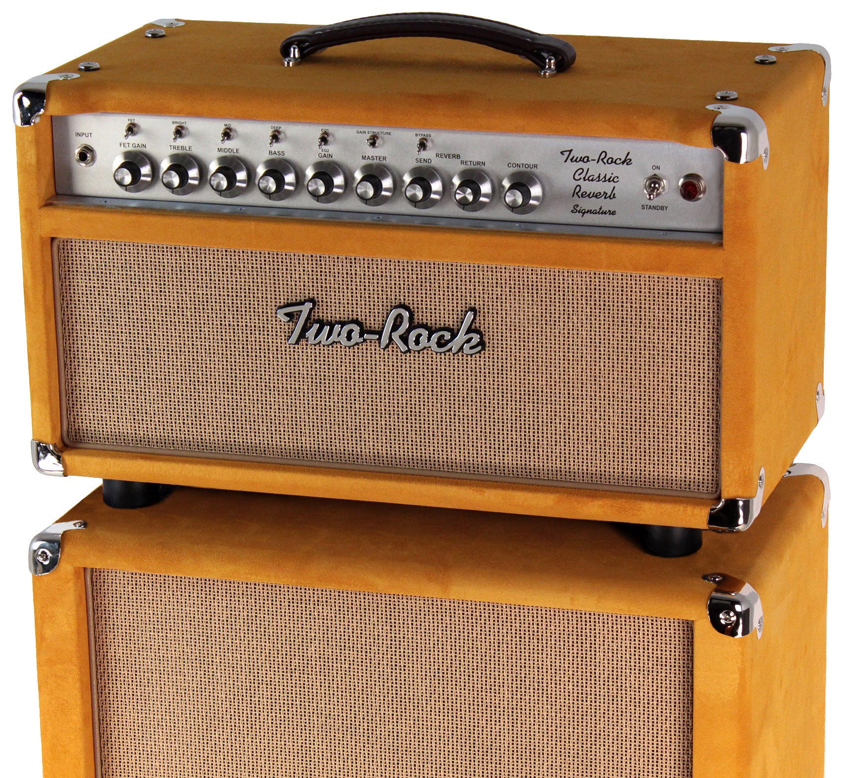 Two rock amp head top