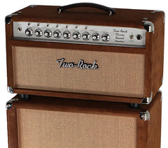 Two-Rock Classic Reverb Signature 100/50 Head, 2x12 Cab, Tobacco Suede, Cane