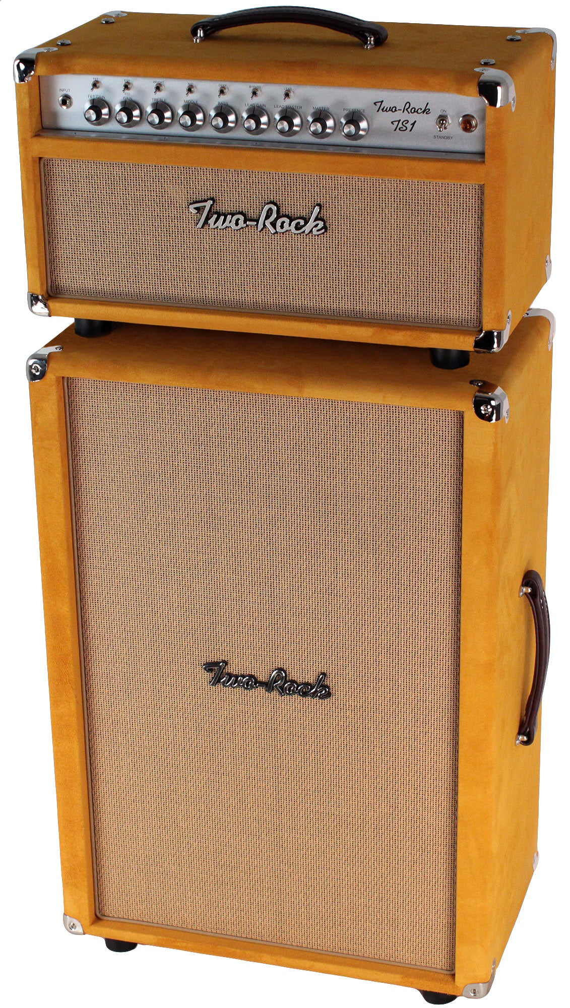 Two-Rock TS1 Tone Secret 100/50 Watt Head, 2x12 Cab, Gold Suede