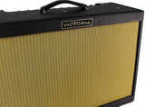 Victoria Amplifier Victorilux 2x12 Combo, Black Tweed, Half-Power Switch